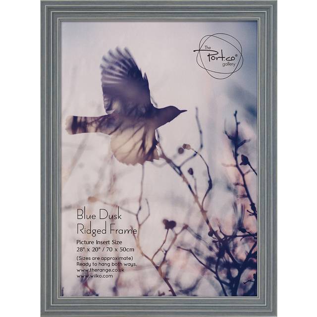 Blue Dusk Ridged Frame - Blue / 70x50cm - The Port. Co Gallery - 28 x 20 Inch