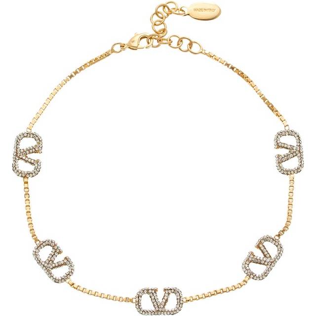 Valentino Vlogo Signature Swarovski Anklet