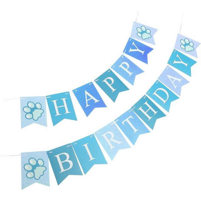 Dog Themed Birthday Decor Happy Birthday Banner Dog Party Supplies Dog Birthday Party Decorations Pet Dog