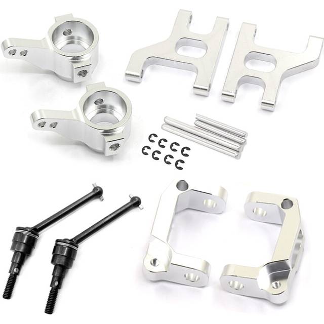 Metal Front Steering Cup C Hub Carrier Suspension Arm Drive Shaft for 1/10 RC Crawler Tamiya CC01 Upgrade Parts,Silver