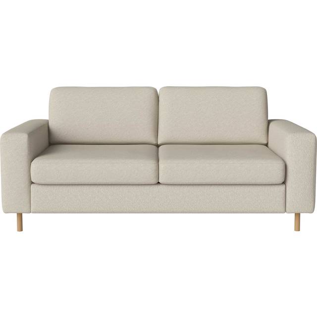 Bolia - Scandinavia 2 Seater Sofa - hellbeige/Vilme (47% Acryl, 20% Baumwolle, 13% Polyester, 11% Viskose, 9% Leinen)/BxHxT 176x80x92cm/Füße Eiche geö - light beige (80.0 x 176.0 x 92.0cm)