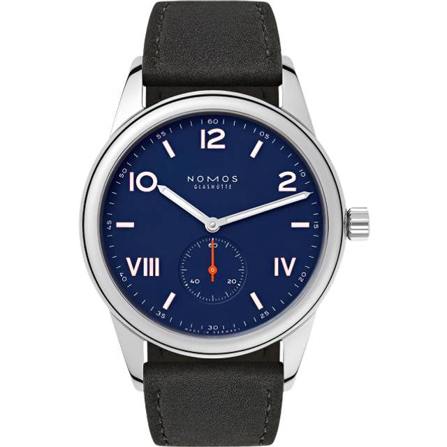 Nomos Glashutte Club Campus 38 Nigh Sky Steel Back Watch
