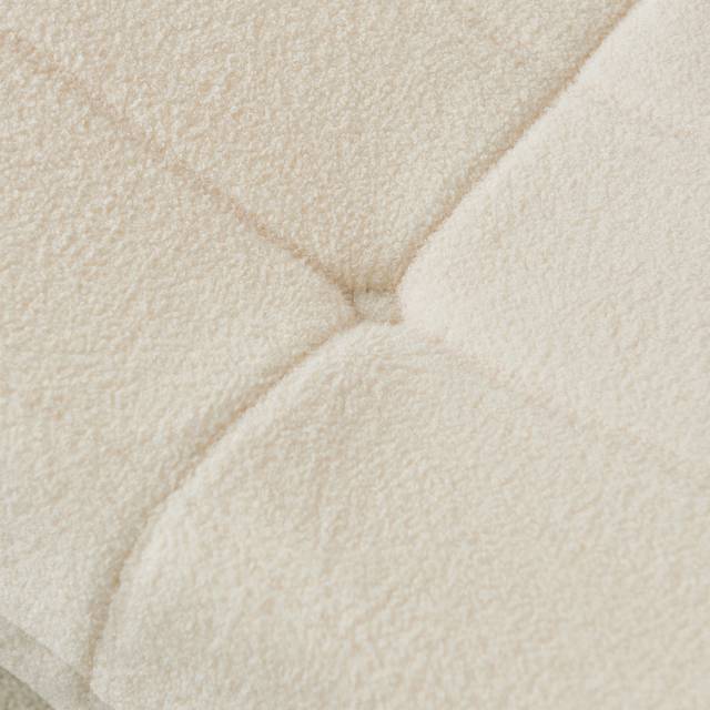 Single Sherpa Fleece Floor Sofa Bed - Beige (86cm W X 105cm D)
