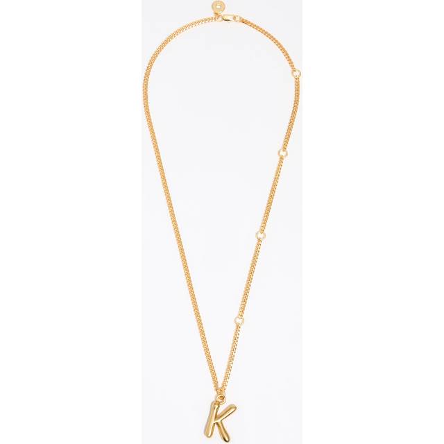 Gold letter K chain necklace - GOLD - UN