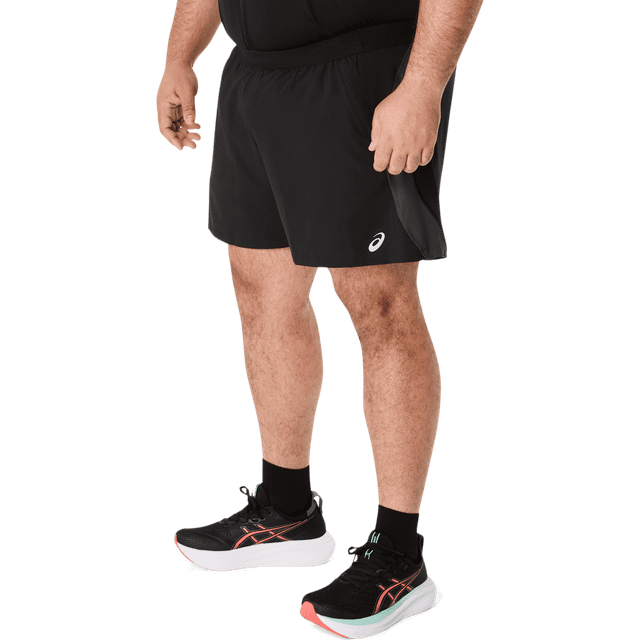 ASICS Road 5in Running Shorts Men - Black, Dark Grey, Size M - black