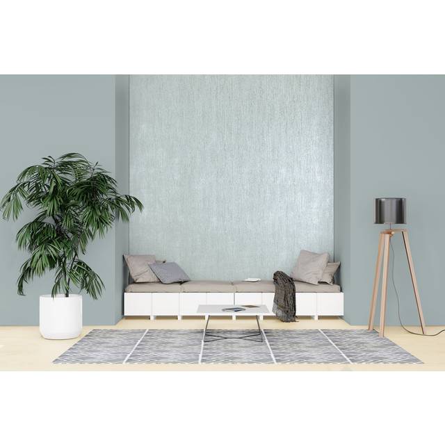 Ajayden Neptune Glass Stone Plain Texture 10.05m x 53cm Wallpaper Roll - Stone Blue (1,005cm L X 53cm W)