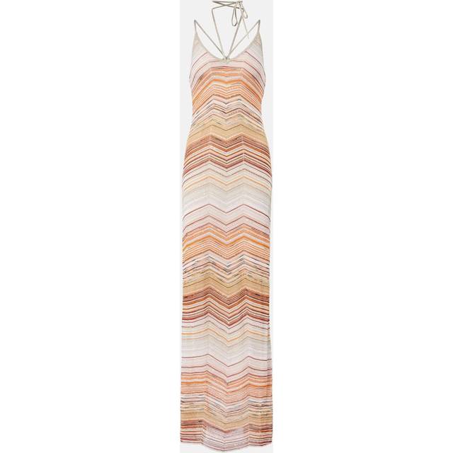 Missoni Zigzag lame maxi dress - neutrals (UK 14)