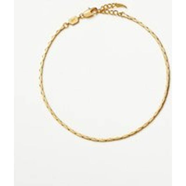 Lucy Williams Cobra Snake Chain Anklet |18ct Gold Plated