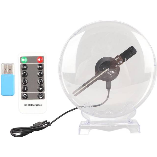 3D Hologram Fan WiFi Projector Naked Eye 3D Display 1080x160 80pcs LED Beads 3D Hologram Projector