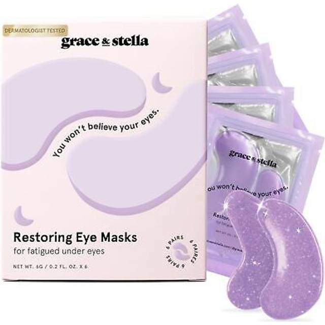 Under Eye Gel Patches - Purple, 6 Pairs - Retinol Under Eye Patches - Gel Eye Masks for Puffy Eyes and Dark Circles - Dermatologist Tested Under Eye