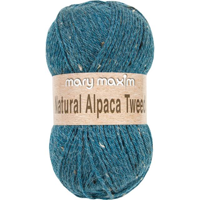 Mary maxim natural alpaca tweed yarn-cool stream y083-302