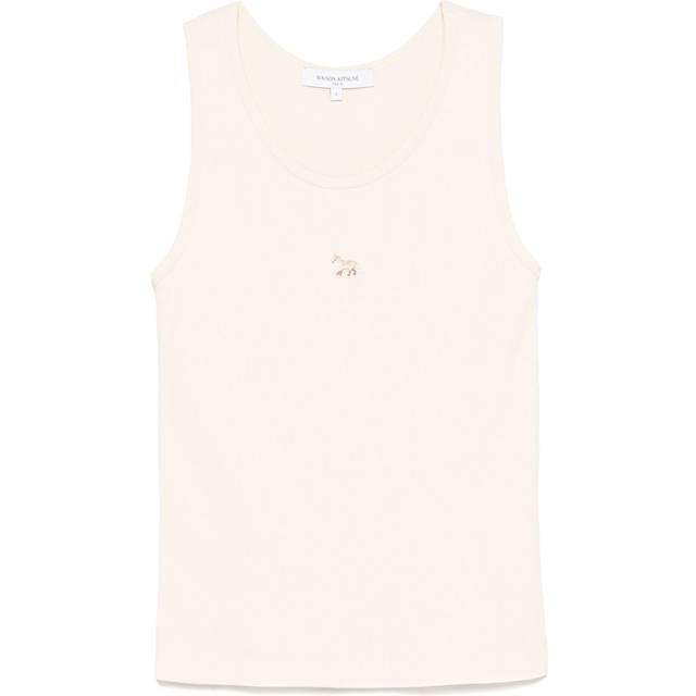 Maison Kitsuné Beige Baby Fox Patch Ribbed Tank Top - 0134 Marble - L