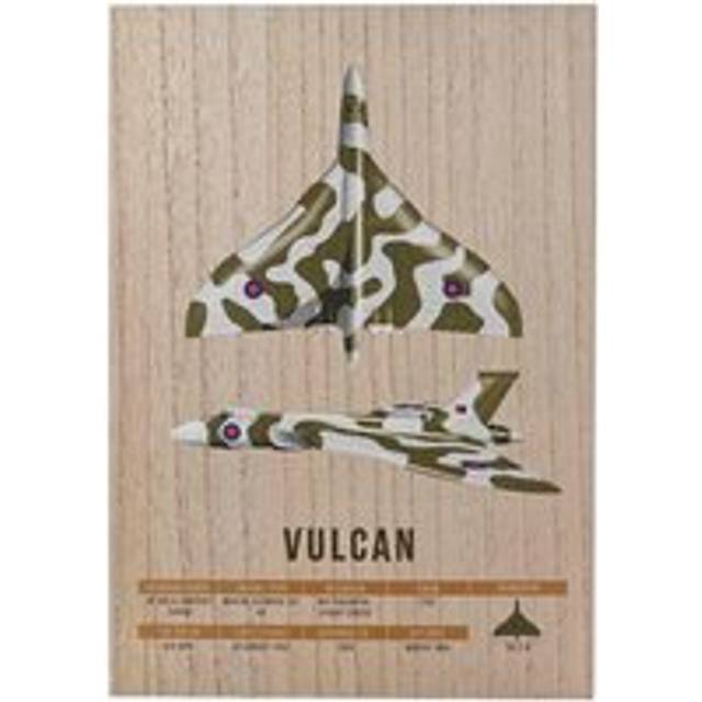 Raf Wood Effect Wall Plaque - Vulcan, Brown