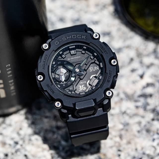 CASIO G-SHOCK GA-2200BB-1AJF [G-SHOCK 20 atm waterproof CARBON CORE GUARD GA-2200] Round Watch