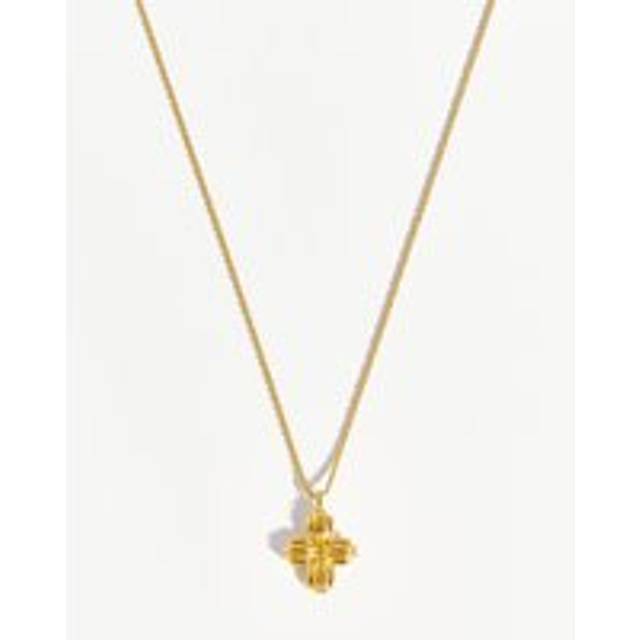 Lucy Williams Large Ridge Cross Necklace | 18ct Gold Vermeil
