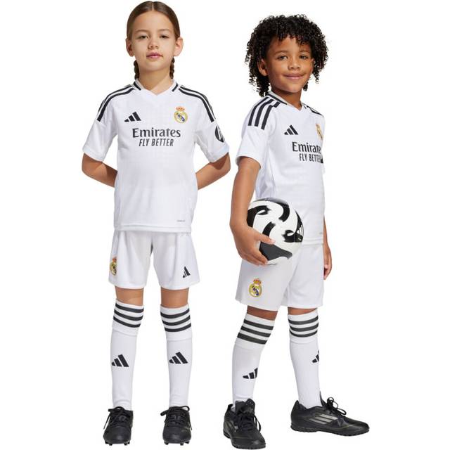 Adidas Adidas Real Madrid 24/25 Hemmaställ Mini Barn Fanshop fotboll White / White - 3-4Y