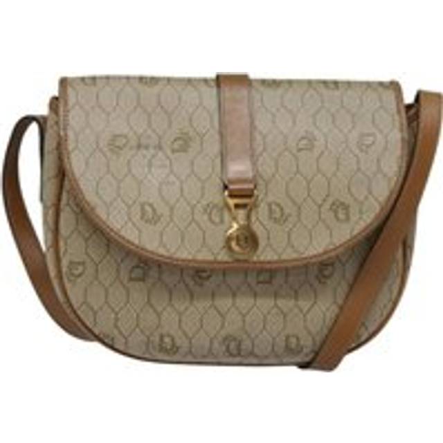 Womens Preloved Vintage Saddle Bag Cannage Style Wo - Beige Shoulder Bags - One Size