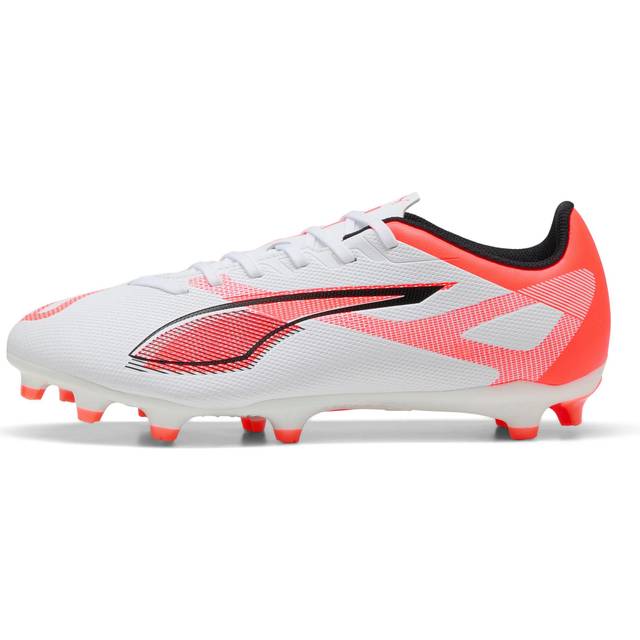 PUMA Ultra 5 Play FG/AG Football Boots Unisex, White/Black/Glowing Red, size 7 (7)
