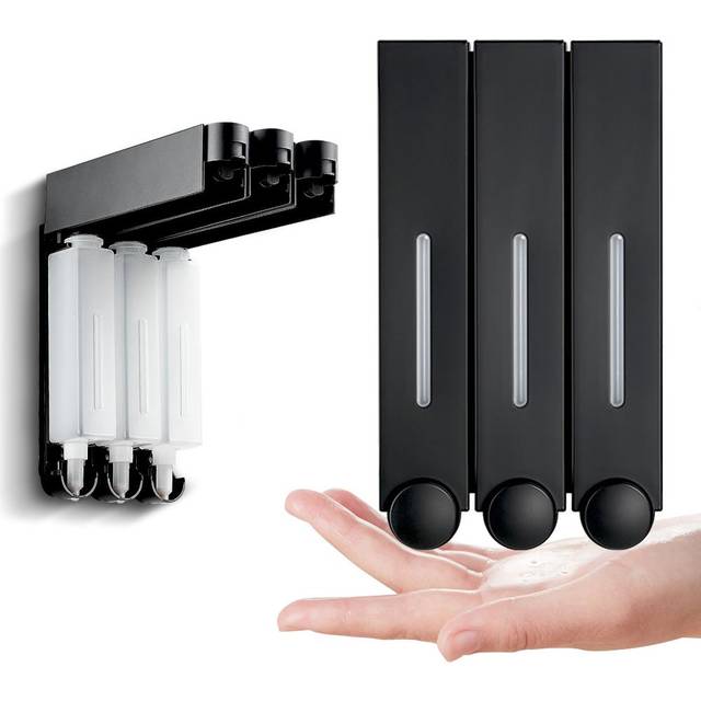 420ML Wall Mounted Liquid Soap Dispenser for Bathroom Washing Lotion Hand Sanitizer Family Hotel 2 Pack white