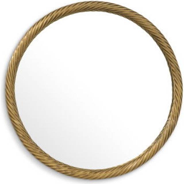 Salvi spegel rund vintage mässing - Guld (Ø: 60 x D: 4,5 cm)
