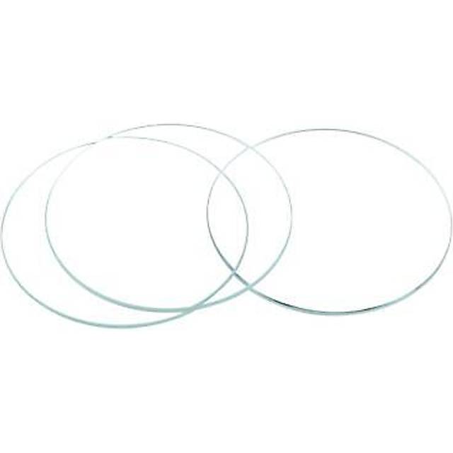 Round flat watch crystal lens glass 40mm dia. replacement parts, clear 6 pcs