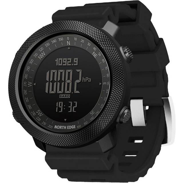 NORTH EDGE Apache Men Digital Watches Waterproof 50M Running Swimming Men Tactical Sport Watch Outdoor Sports Survival Military Watches for Men, Compass, Pedometer Calories