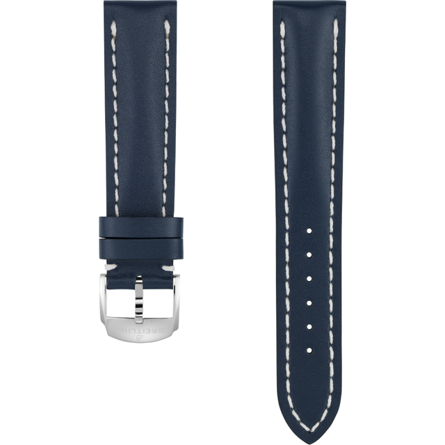 Breitling Strap Old Style Calf Leather 20-18 Blue
