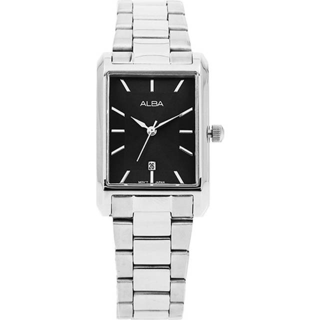 Seiko Alba Ah7dh1x1 Standard Square Women S Metal Watch AH7DH1X1