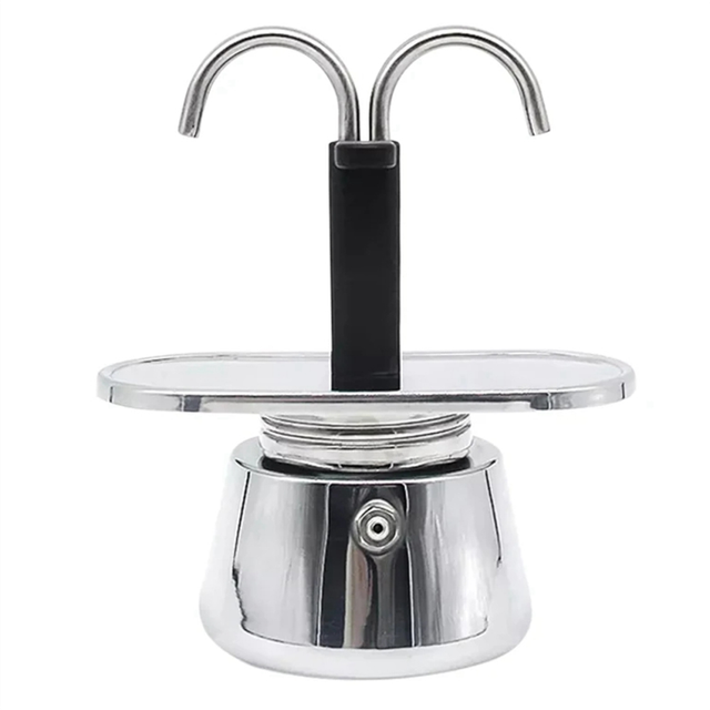 pot Moka Pot Double Head Stainless Steel Mocha Coffee Pot Italian DIY Conduit Coffee Maker Moka Coffee Maker Kitchen Tool