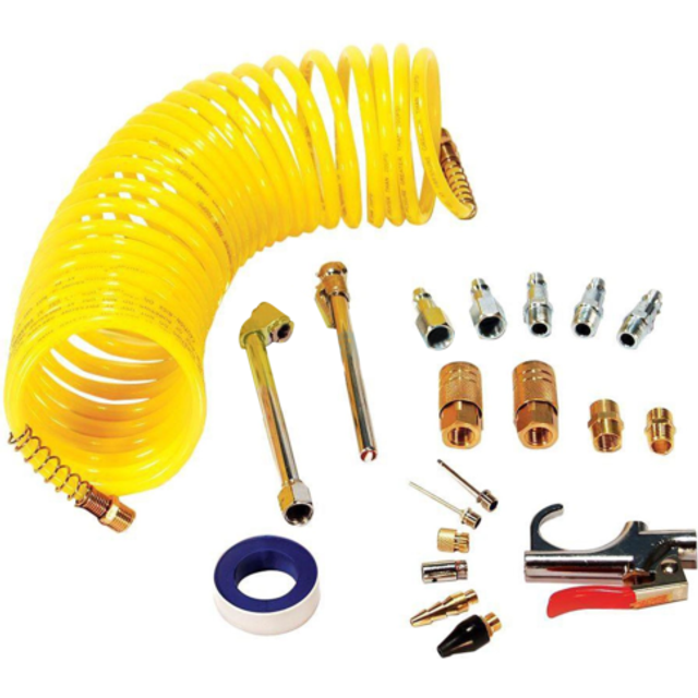 Air compressor accessories kit 20pc hose fittings set air line spray gun tools