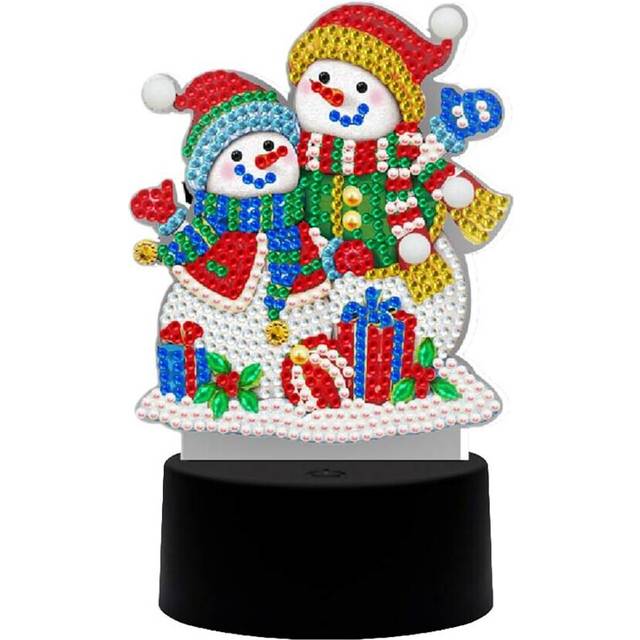 DIY 5D Diamond Painting Lamp with Colorful LED Lights Night Light Children Table Lamp Battery Operated Mood Lamp Decorative Lamp for Bedroom Room