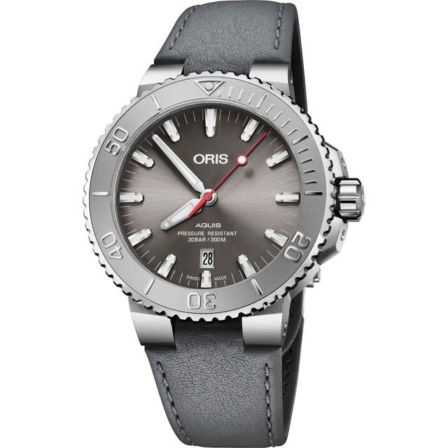 Oris Aquis Date Relief Leather