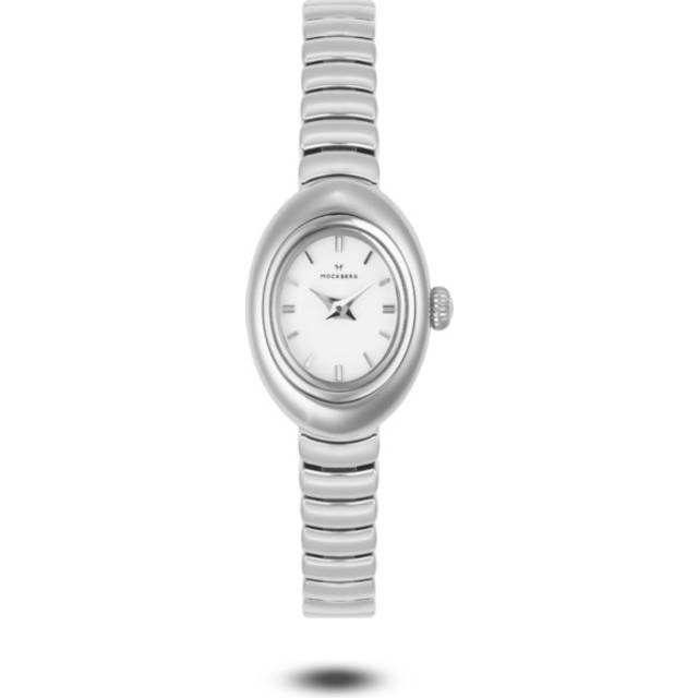 Belle oval petite watch steel