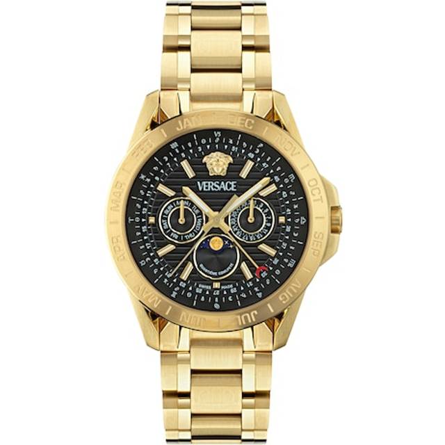 VERSACE V-GALAXY MOONPHASE Watch, Multi, Men - Print