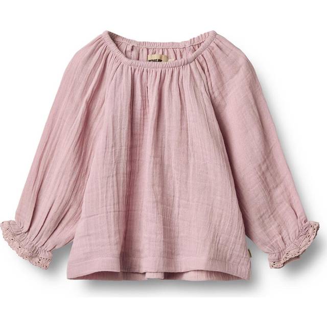 Wheat Bluse Merle Stl. 68/6m fepojkar - Blusar Från Magasin - Lavender Mist (68/6m)