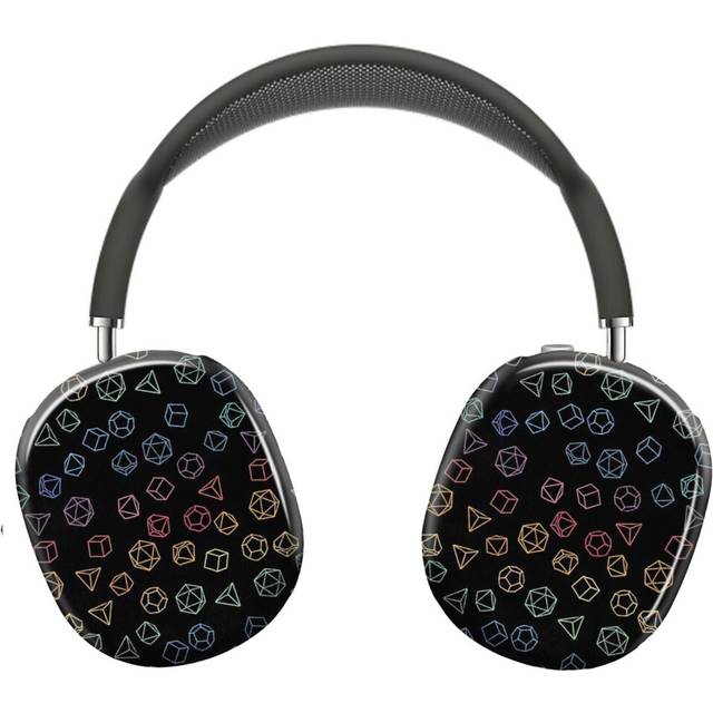 (DnD Dice Rainbow On Black Pattern_22229) Protective Cover for AirPods Max Headphones Aesthetic Print Snap On Cases