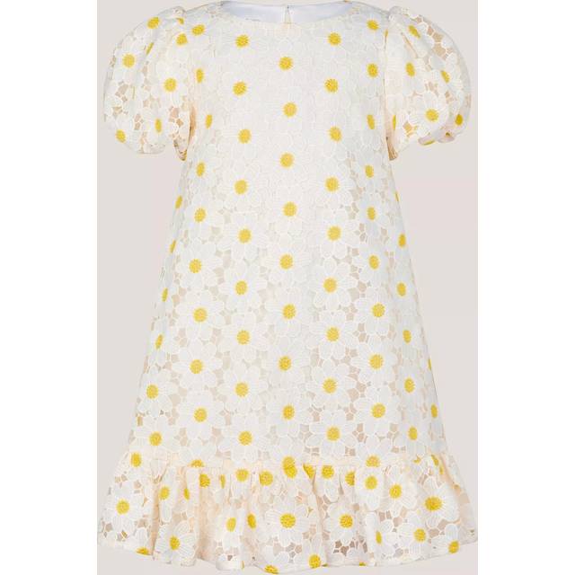 Monsoon Kids' Zaria Swing Dress, Ivory