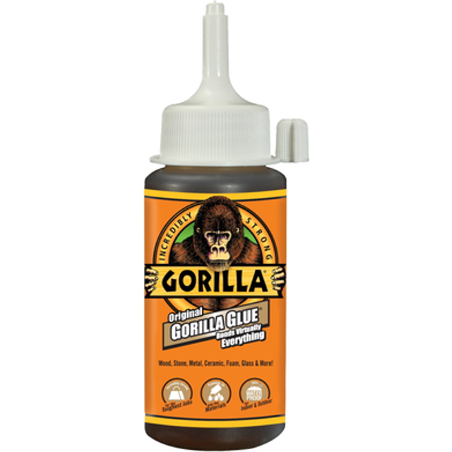 Gorilla Original Brown Polyurethane Glue, 4 Ounce Bottle