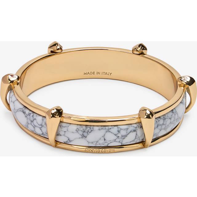 Roberto Cavalli Rigid Marble-effect Bracelet - Female Accessories Gray