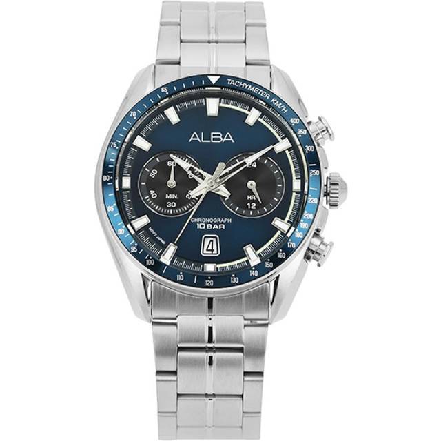 Seiko Alba A4b017x1 Chronograph Tachymeter Men S Metal Watch A4B017X1