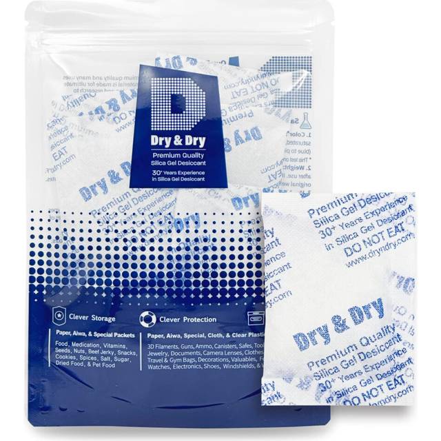Dry & Dry 20 Gram [15 Packets] Premium Pure & Safe Silica Gel Packets