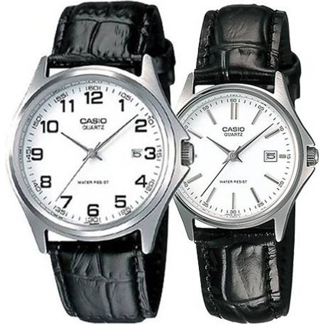 CASIO General DRESS Japan / South Korea Fashion Couple White Dial White Analog - Free