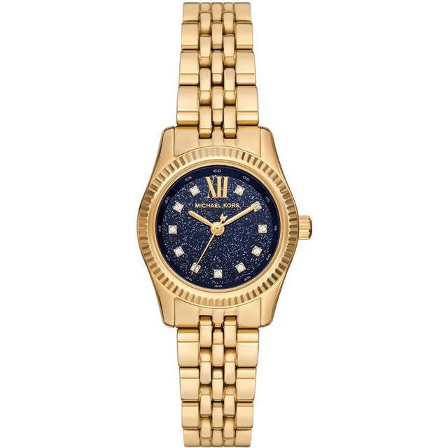 Women's Michael Kors MK4802 Lexington Blue Dial Ladies Watch - Black