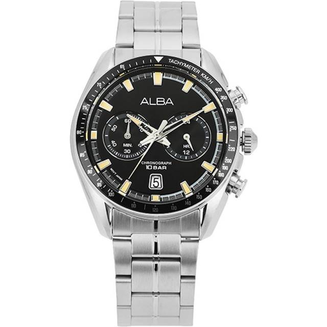 Seiko Alba A4b015x1 Chronograph Tachymeter Men S Metal Watch A4B015X1