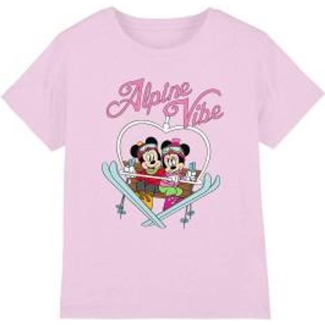 (3-4 Years, Pink) Disney Childrens/Kids Alpine Vibes Mickey Mouse T-Shirt