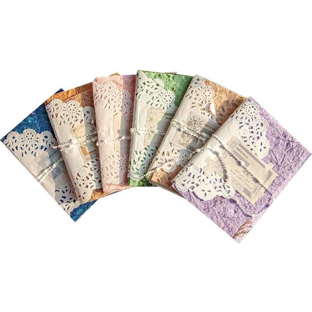 96 Sheets Textured Scrapbook Paper & Mesh Fabric Assorted Set,6 Pack Mixed Special for Scrapbooking Planner