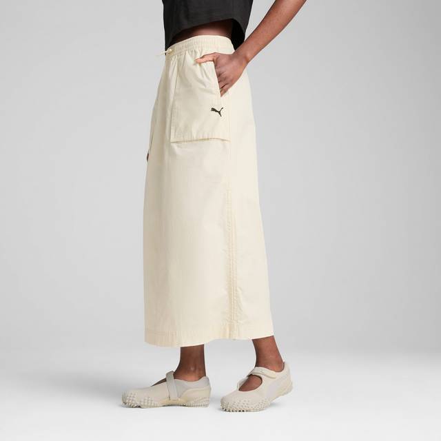 PUMA Future.puma.archive Zip-Off Maxi Woven Skirt |Kräm |XS