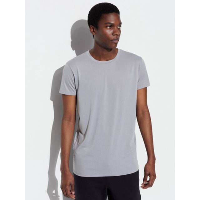 (02 LIGHT GRAY/M) Uniqlo Japan Airism Crew Neck T  Short Sleeve