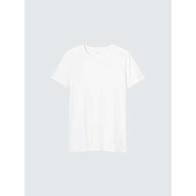 (00 WHITE/XL) Uniqlo Japan Airism Crew Neck T  Short Sleeve
