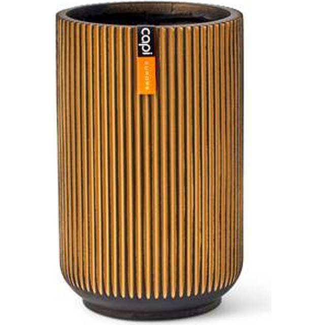 Capi Nature Groove - Vase High Black Gold (⌀17 ↕27)